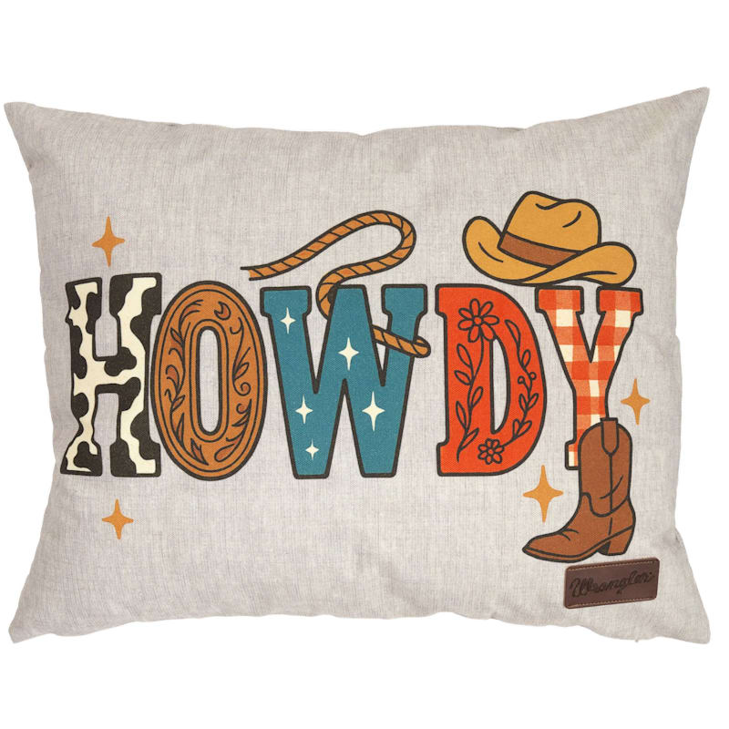 Carstens, Inc. Wrangler Howdy Outdoor Pillow