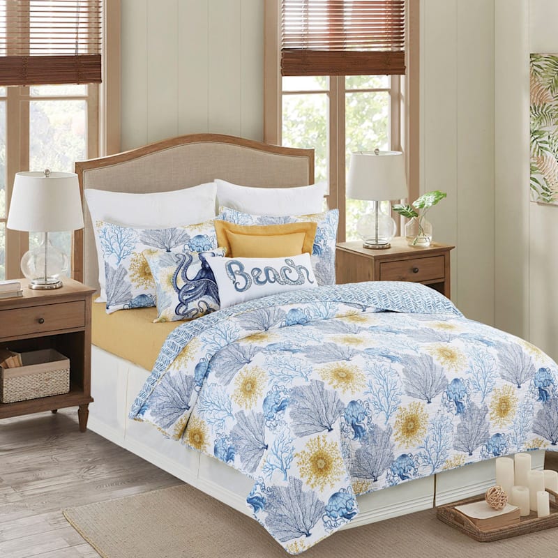C&F Home Monterey Mist Coral Coastal Bedspread