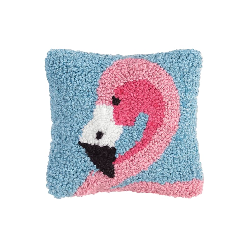 C&F Home Flamingo Hooked Pillow