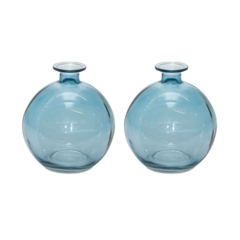 Melrose International Glass Bubble Vase Set of 2
