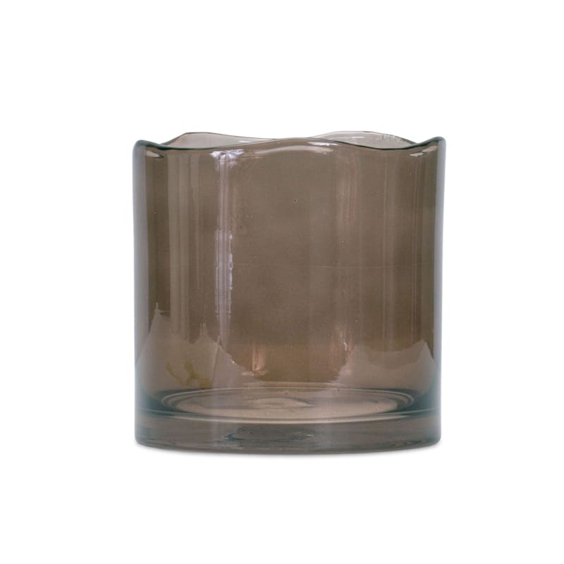 Melrose International Decorative Wavy Glass Vase