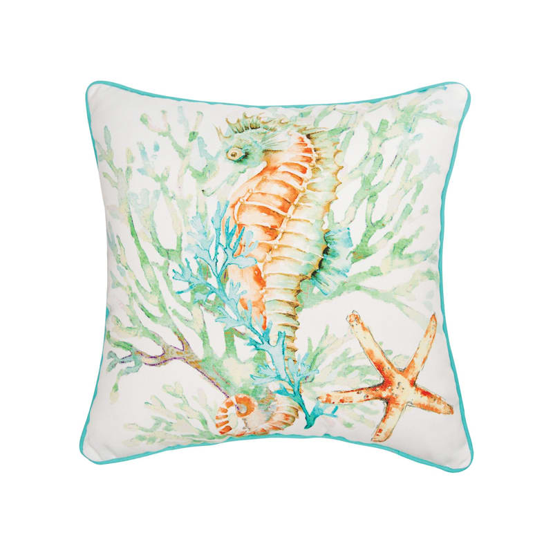 C&F Home Chandler Cove Colorful Seahorse Decorative Pillow