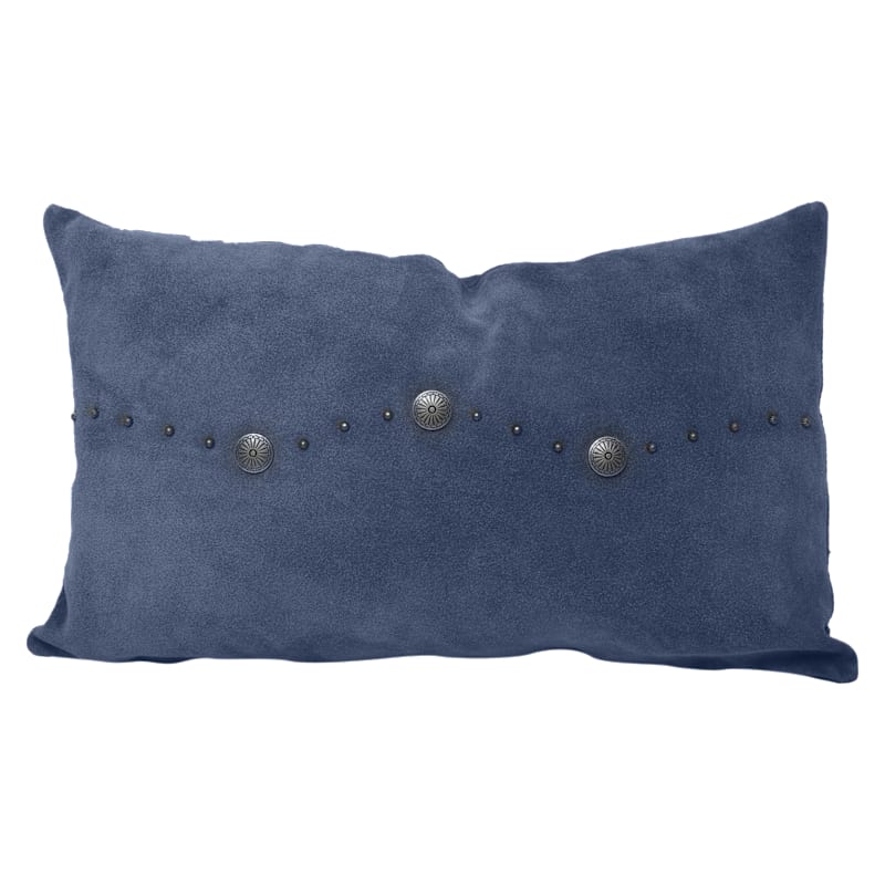 Paseo Road Western Suede Antique Silver and Studded Lumbar Pillow