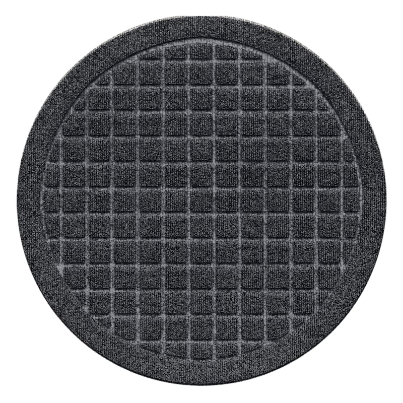 Bungalow Flooring Waterhog Squares Indoor-Outdoor Round Plant Trivet