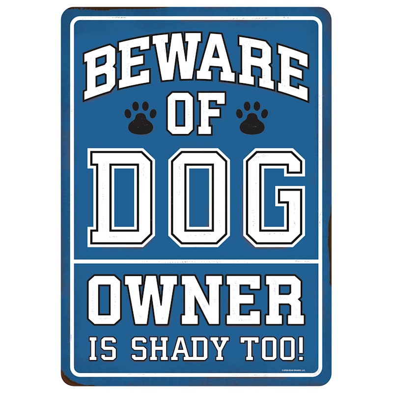 Open Road Brands Beware of Dog Novelty Tin Sign
