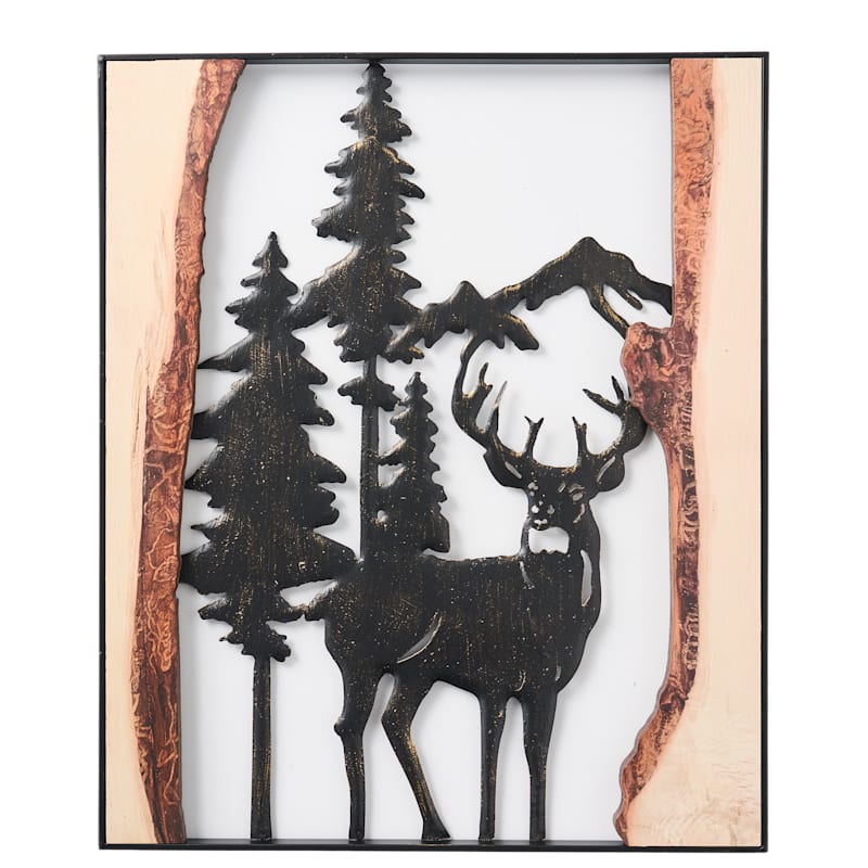 Crestview Collection Buck Forest Cutout Wall Decor