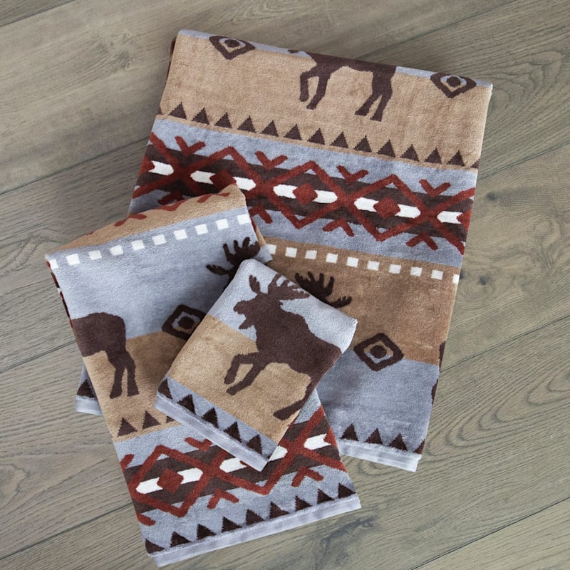 Carstens, Inc. Moose Jacquard Bath Towel