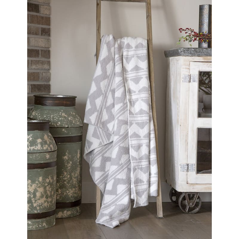 Carstens, Inc. Mountain Grey Stretchy Reversible Throw Blanket