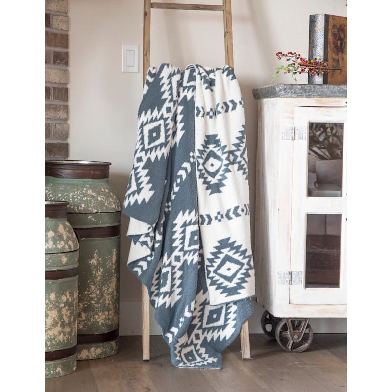 Carstens, Inc. Stormy Southwest Stretchy Reversible Throw Blanket