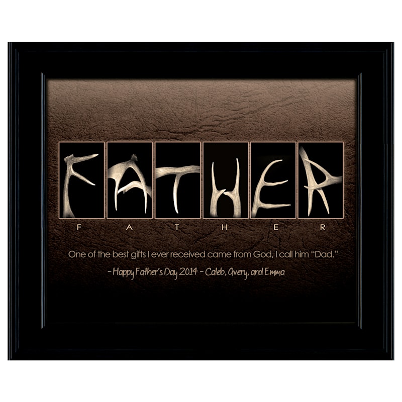 Scott Kennedy Father Personalized Antlers Themed Print