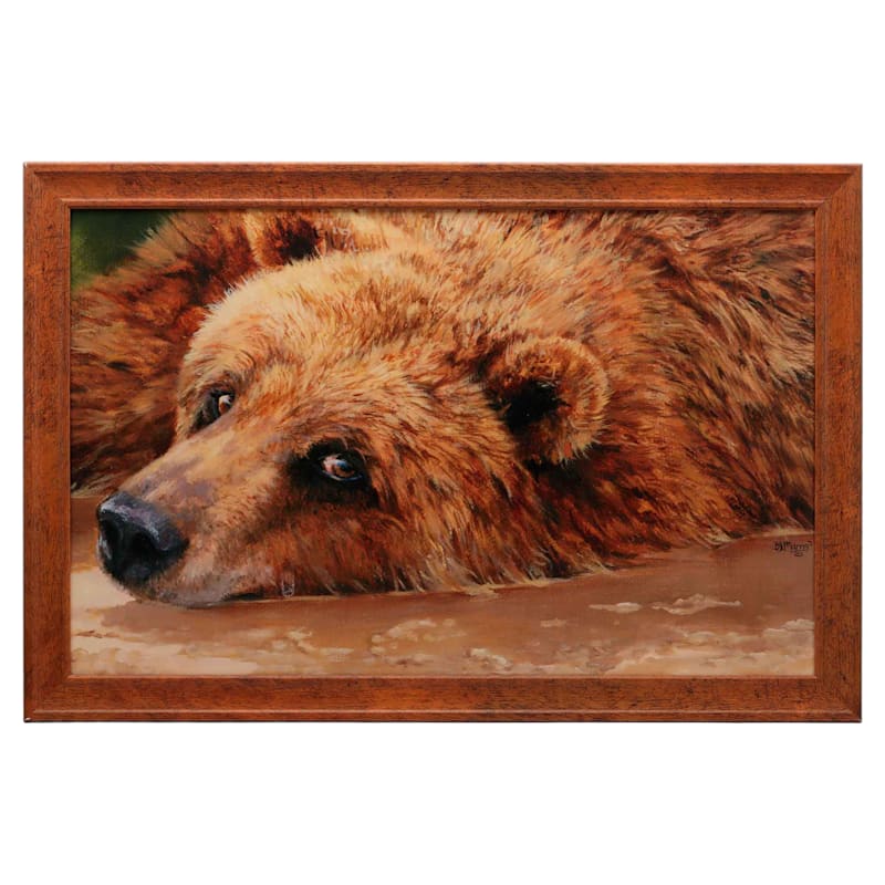 Open Road Brands Bear Framed MDF Wall Art by Bonnie Marris