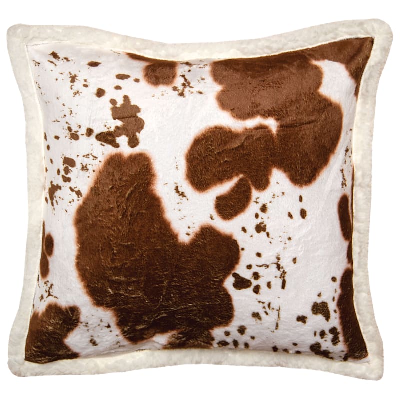 Carstens, Inc. Hair on Hide Plush Sherpa Decorative Pillow
