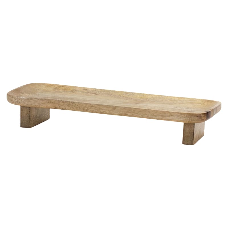 Melrose International Mango Wood Trays Set of 2