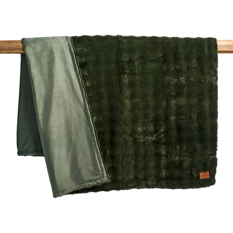 White River Home Faux-Fur Bubble Throw Blanket