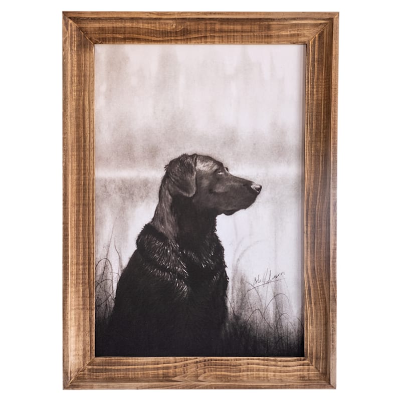 Open Road Brands Black Lab Framed MDF Wall Art by Cole Johnson