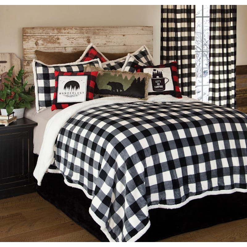 Carstens, Inc. Lumberjack Black & White Plaid Bedding Set