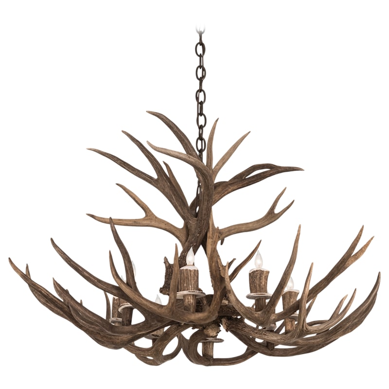 Antlerworx 8-Light Mule Deer Chandelier