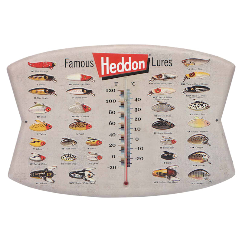 Open Road Brands Heddon Fishing Lures Wall Thermometer