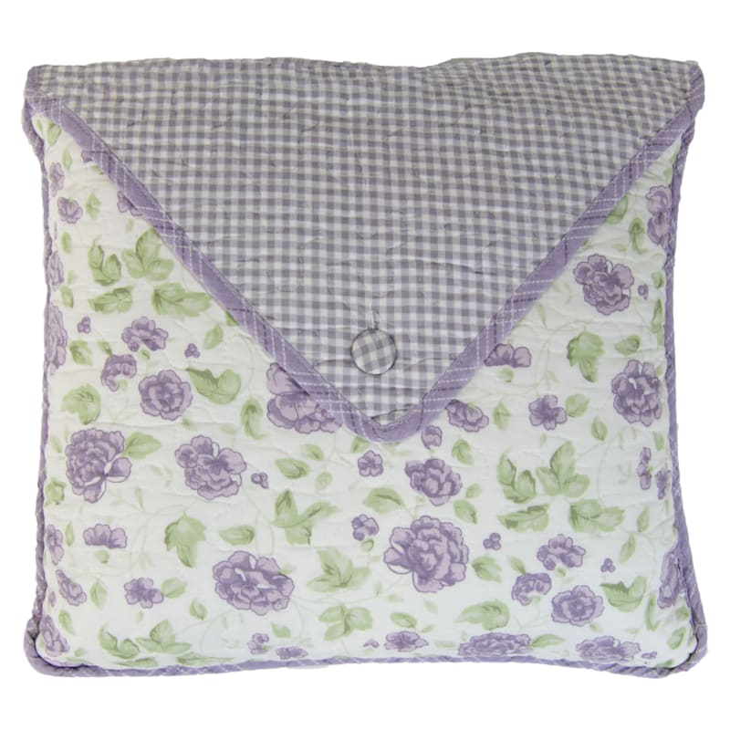 Donna Sharp Lavender Rose Cotton Envelope Pillow