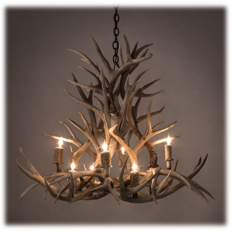 Antlerworx Mule Deer Antler 8-Light Chandelier