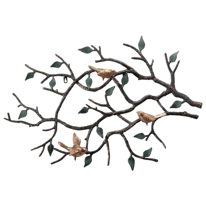 San Pacific International Golden Bird Trio Wall Decor
