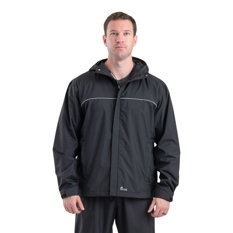 Berne Coastline Lightweight Hooded Rain Jacket
