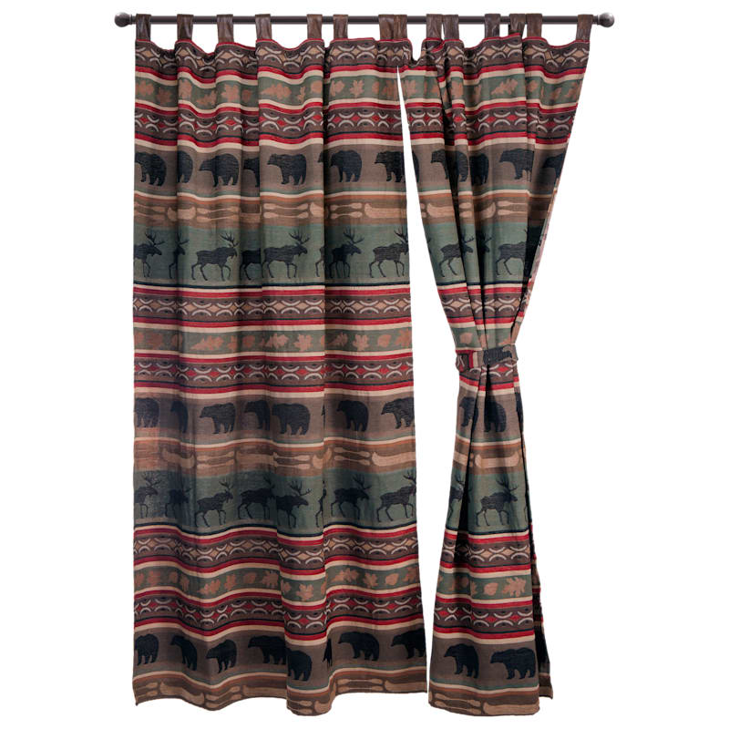 Backwoods Collection Woven Tab Top Drapes