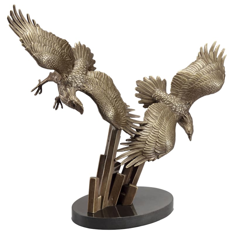 San Pacific International Hunting Eagle Pair Sculpture