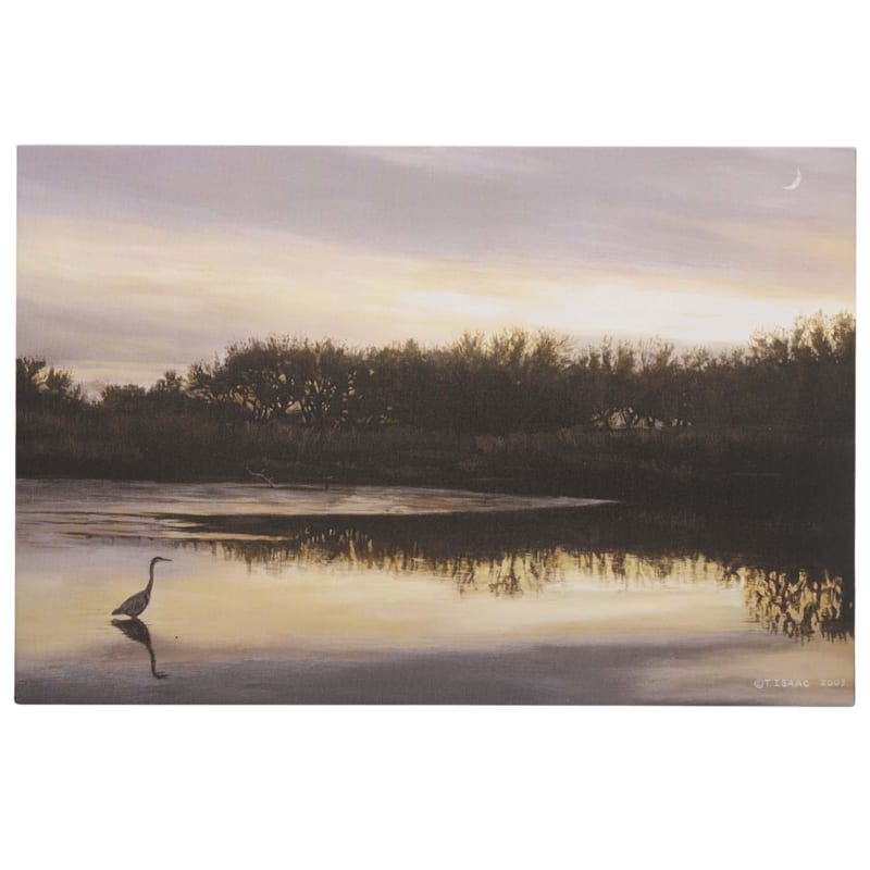Open Road Brands At Dusk Water Canvas Wall Art