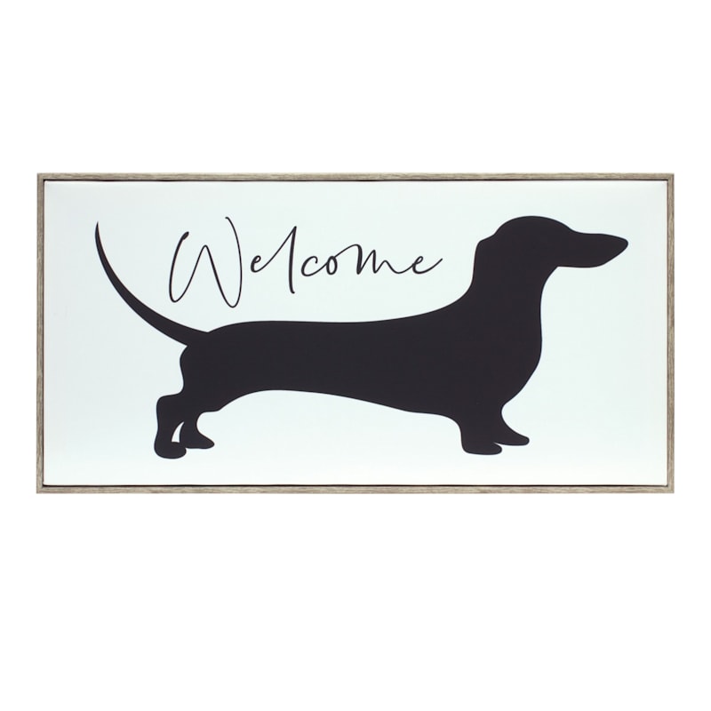 Melrose International Framed Dachshund Welcome Print