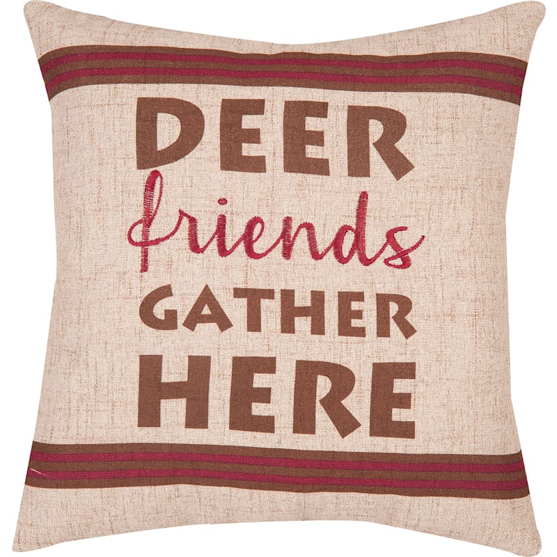 C&F Home Deer Friends Gather Here Pillow