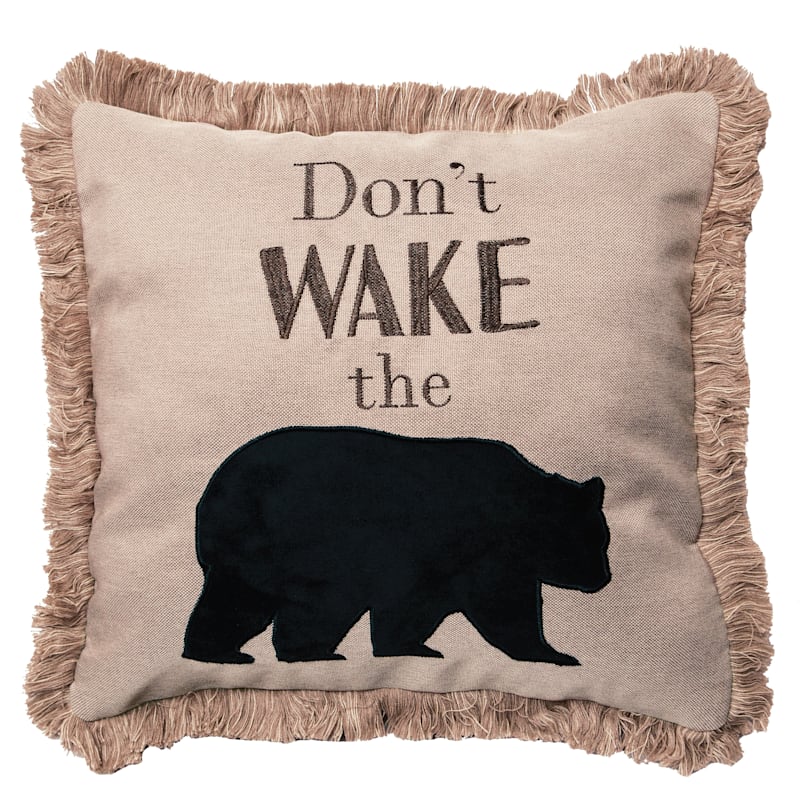 Carstens, Inc. Don't Wake the Bear Decorative Pillow