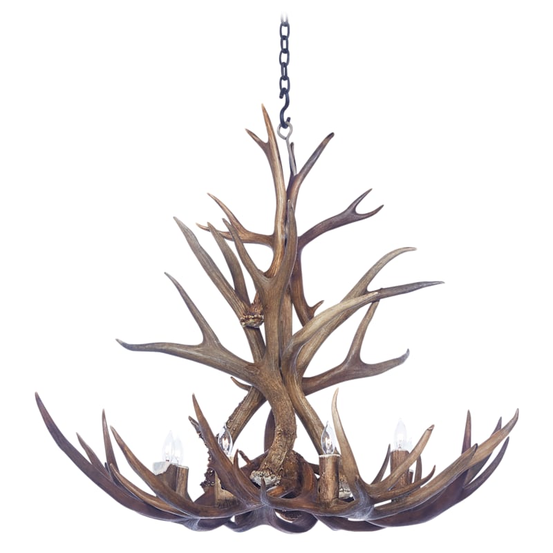 Antlerworx 8-Light Tall Mule Deer Chandelier
