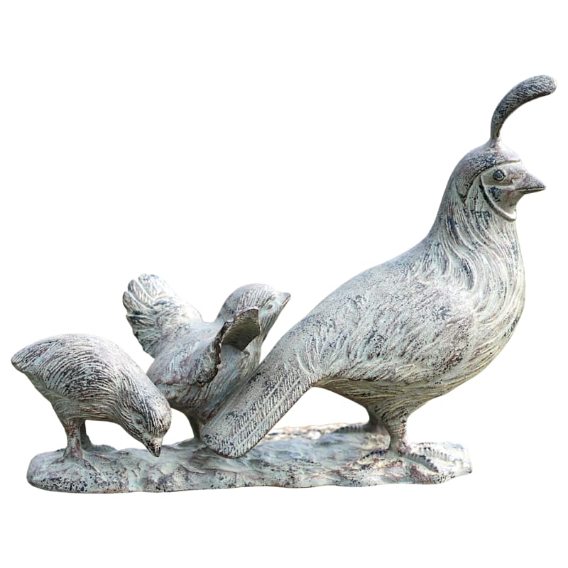 San Pacific International Quail Family Sculpture