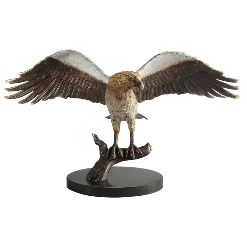 San Pacific International Majestic Eagle On Branch Sculpture