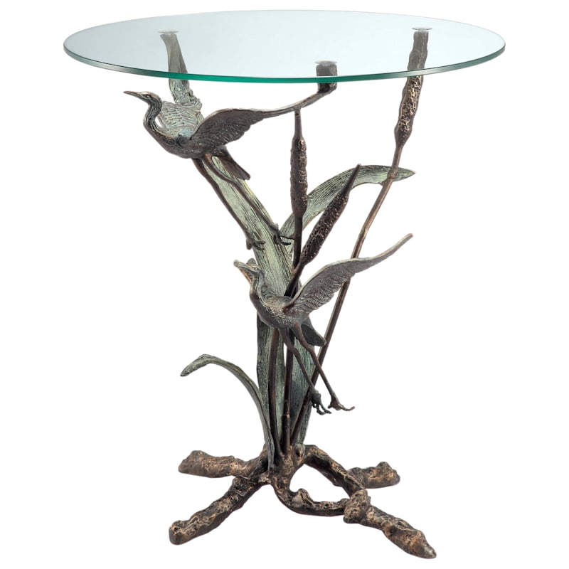 San Pacific International Crane Pair In Flight End Table