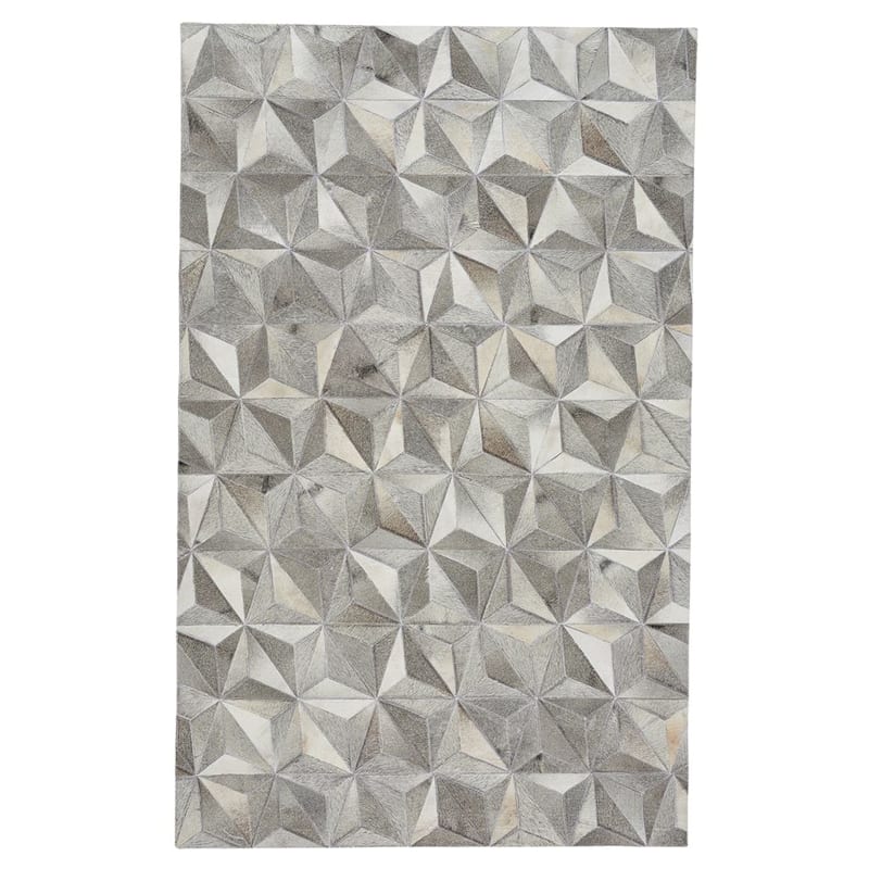 Capel Butte Collection Diamond Leather Rectangular Area Rug