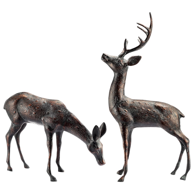 San Pacific International Meadow Wanderers Deer Garden Sculpture Set