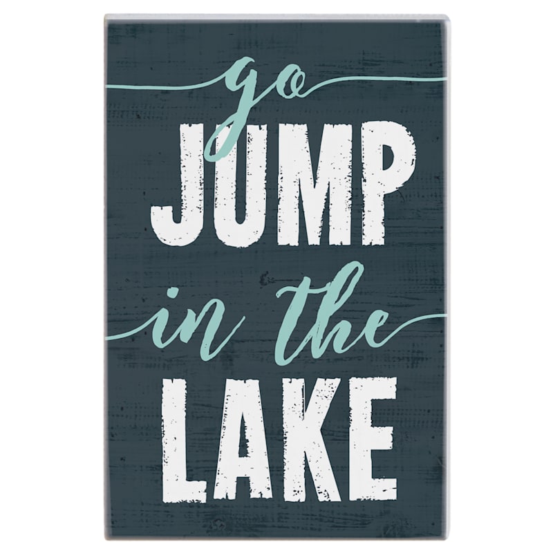 Sincere Surroundings Go Lake Wooden Display Sign