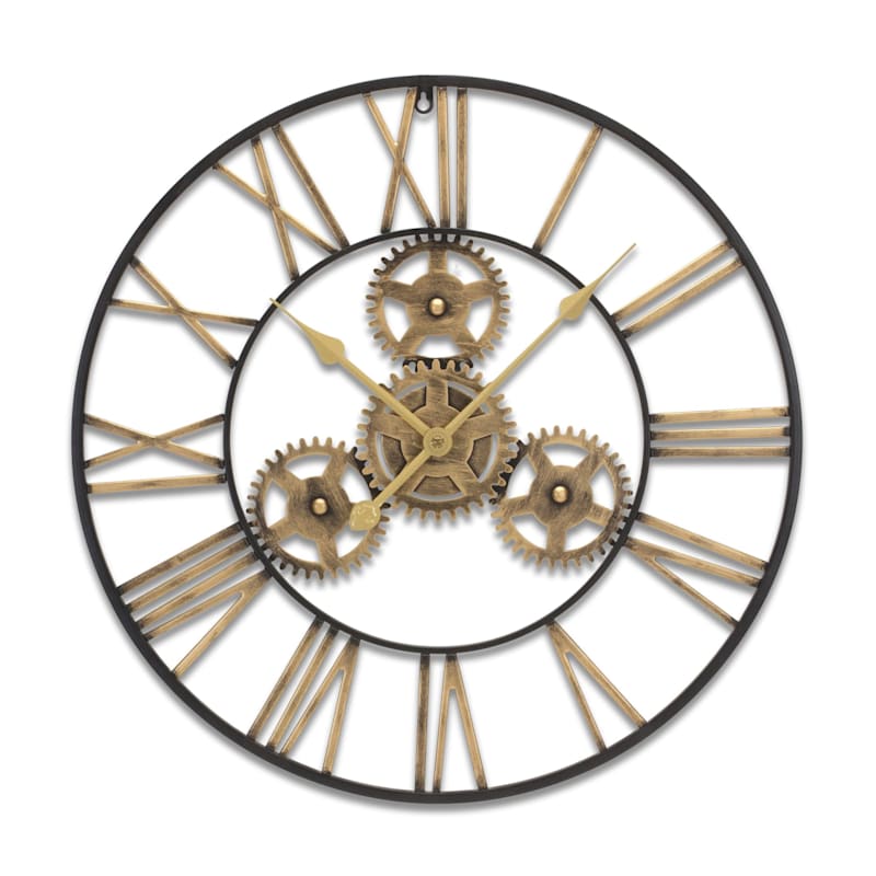 Melrose International Iron Gears Wall Clock