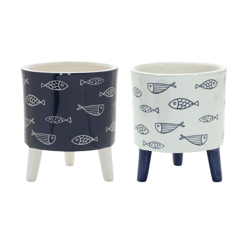 Melrose International Decorative Fish Pots with Legs