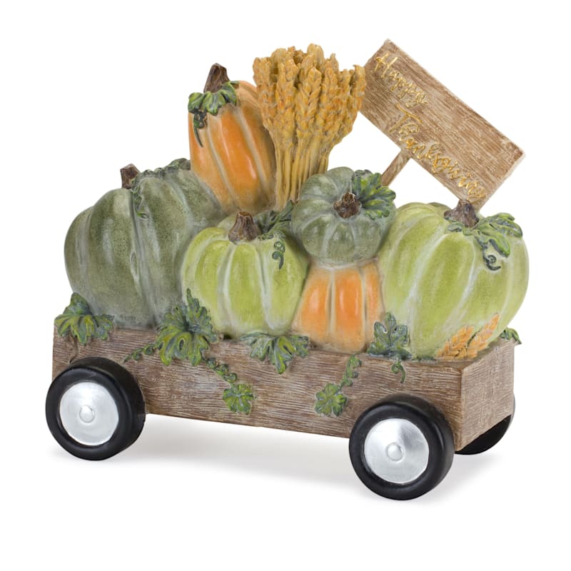 Melrose International Thanksgiving Wagon Tabletop Decor