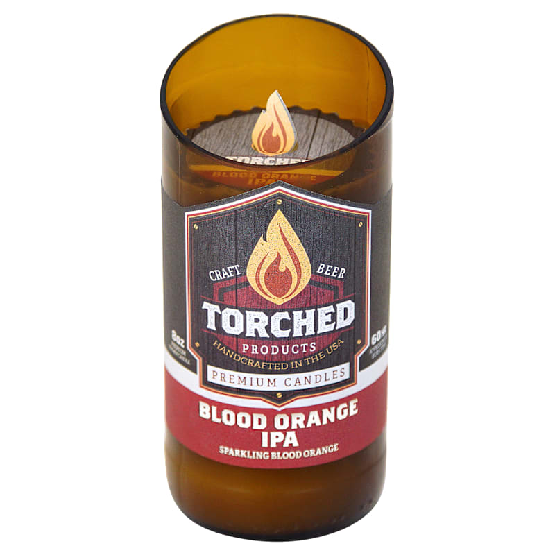 Torched Products Blood Orange IPA Beer Bottle Candle