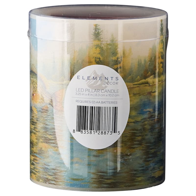 Crestview Collection Short LED Printed Fish Candle