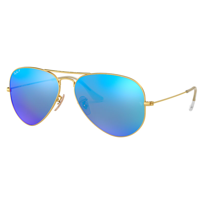 Ray-Ban Aviator RB3025 Flash-Mirror Glass Polarized Sunglasses