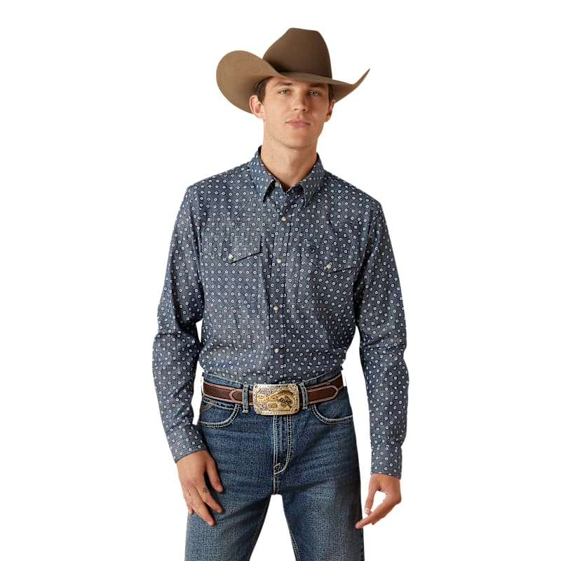 Ariat Trip Snap-Front Fitted Long-Sleeve Shirt for Men