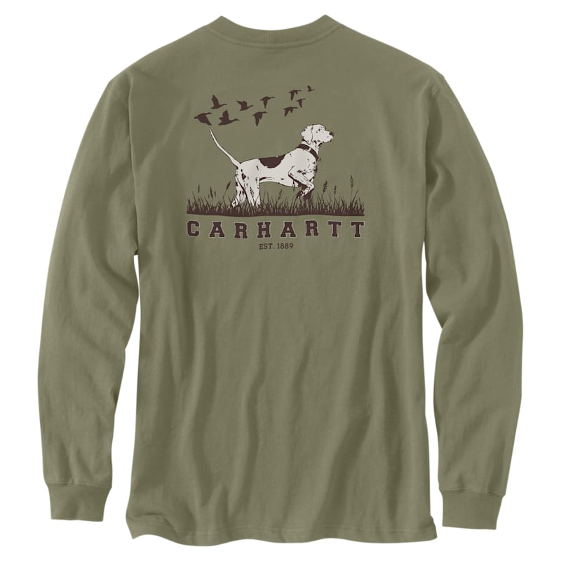 Carhartt Irvine Relaxed-Fit Pointer Dog Long-Sleeve Pocket T-Shirt