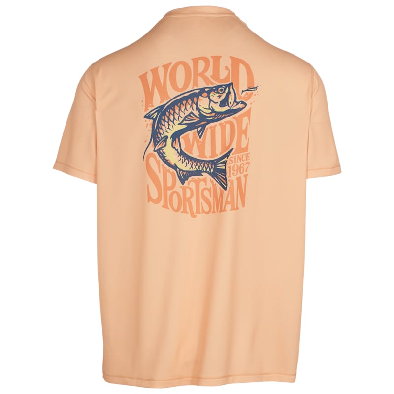 World Wide Sportsman Vintage Tarpon Short-Sleeve T-Shirt with 3D Cool for Men