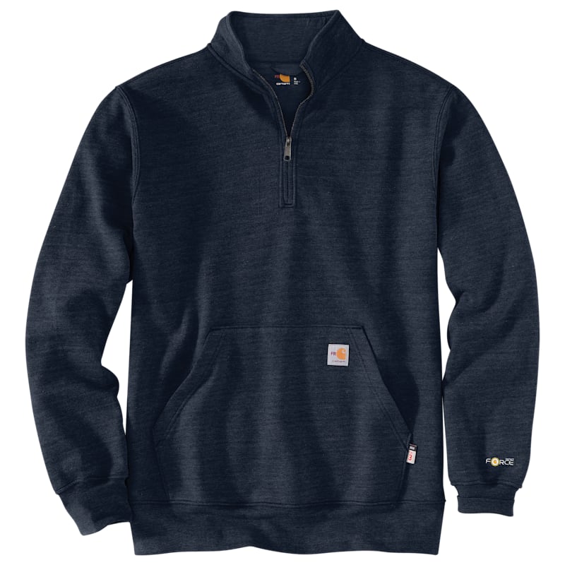 Carhartt Force Flame Resistant Loose-Fit Midweight Quarter-Zip Long-Sleeve Sweatshirt for Men