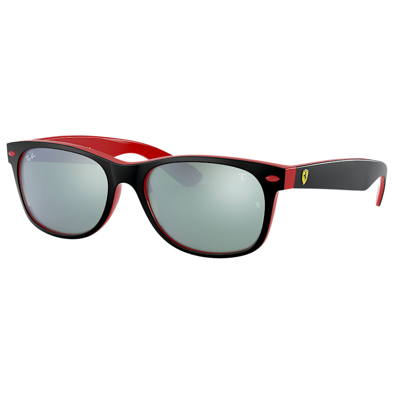 Ray-Ban RB2132M Scuderia Ferrari Collection Mirror Glass Sunglasses